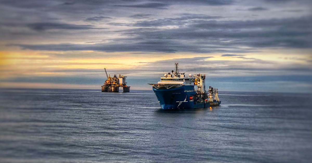a large ship in the middle of the ocean